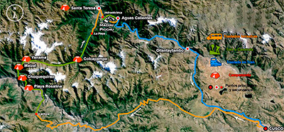 Mapa de Choquequirao