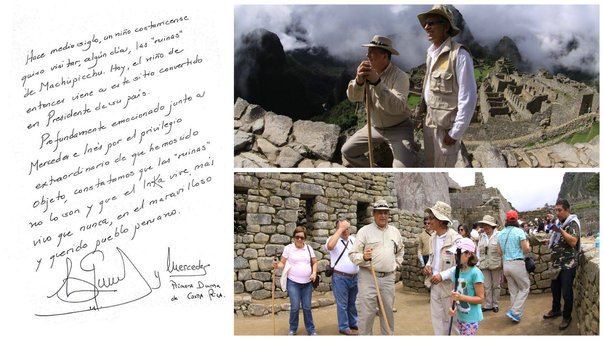 Presidente de Costa Rica visita Machu Picchu